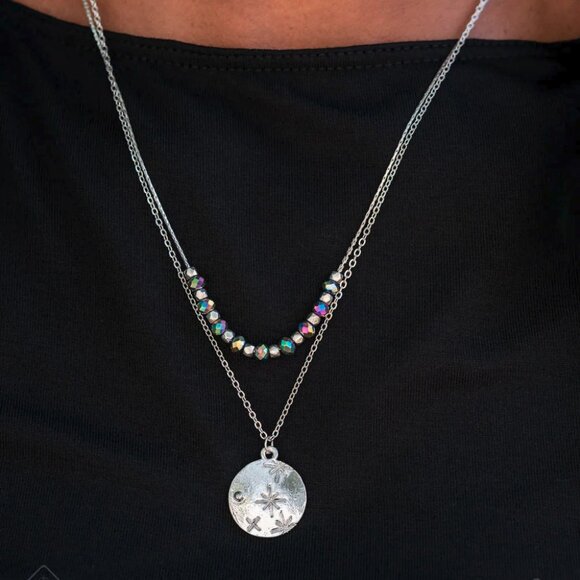 Paparazzi Jewelry - Stunning Supernova & Artificial Starlight Necklace & Earring - Picture 6 of 10